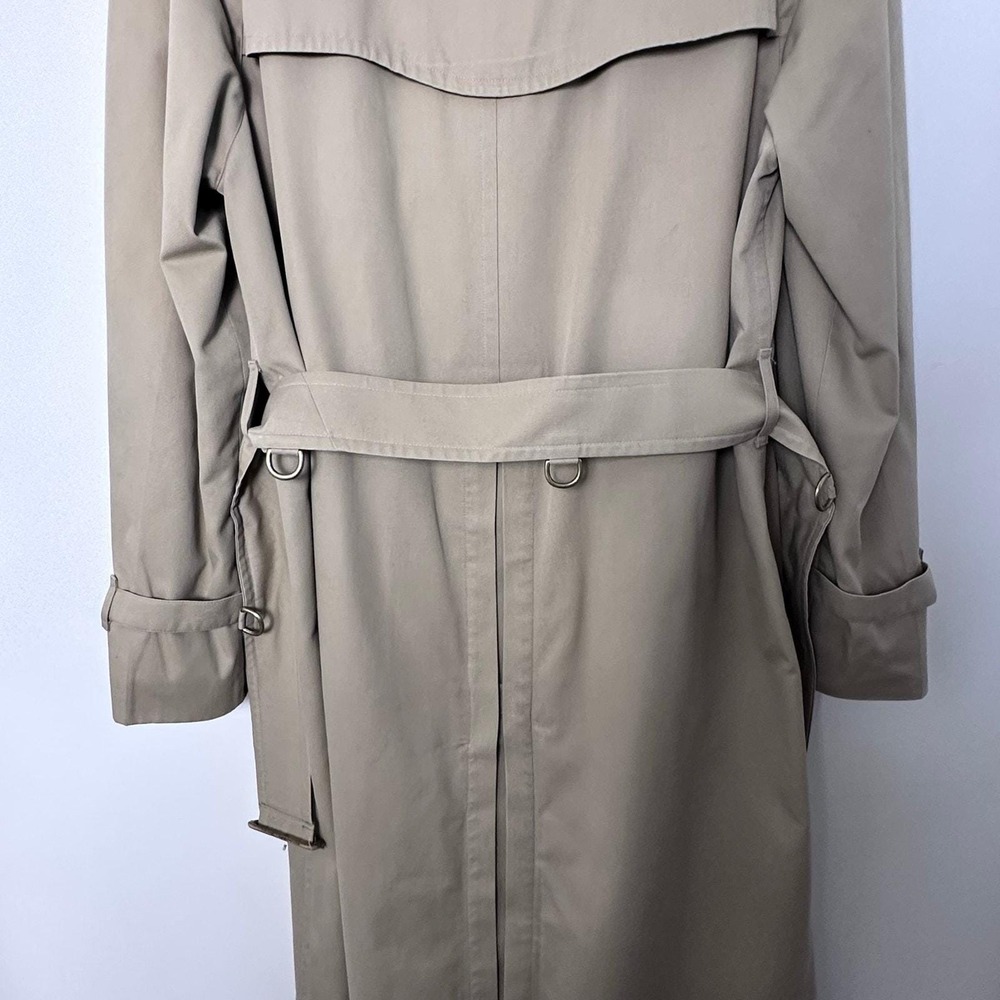 Burberrys Trench Coat 42 Long Khaki Good Vtg Nova Check Made in England‎ Classic - Picture 5 of 16